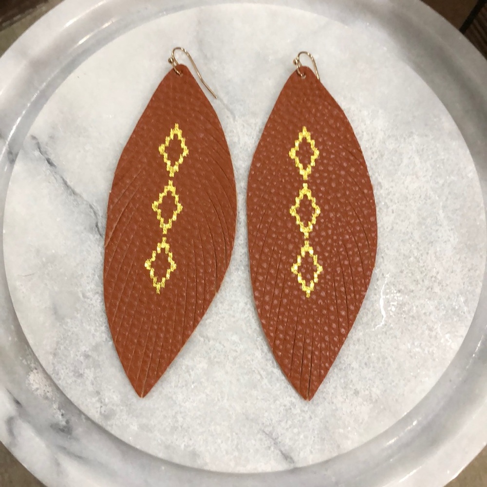 5/$25 Brown & Gold Tassel Earrings